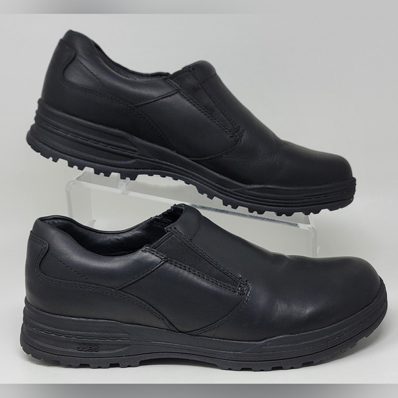 ABEO Men's Size US 10 Black Leather Casual Slip On Loafer Ruben 24R Pre-owned - Picture 2 of 9